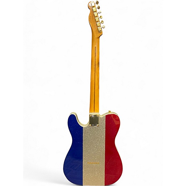 Used Fender BUCK OWENS TELECASTER RED, SILVER, AND BLUE SPARKLE Solid Body Electric Guitar