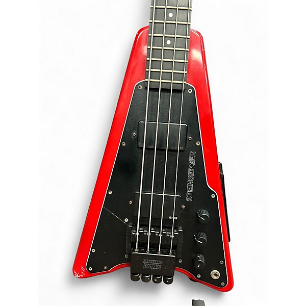 Used Steinberger XP2A Limited Edition Red Electric Bass Guitar