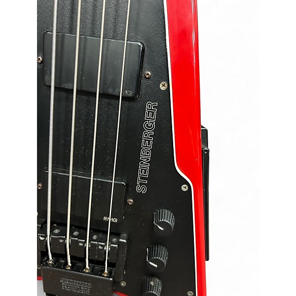 Used Steinberger XP2A Limited Edition Red Electric Bass Guitar