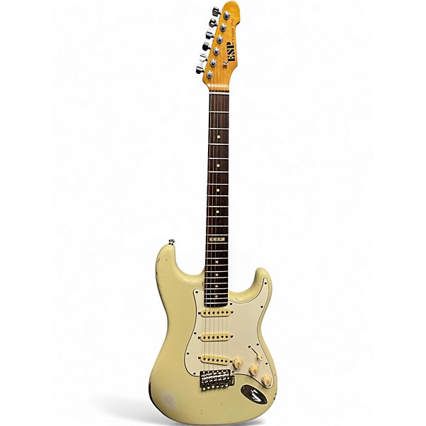 Used 2000s ESP Vintage Plus Olympic White Solid Body Electric Guitar