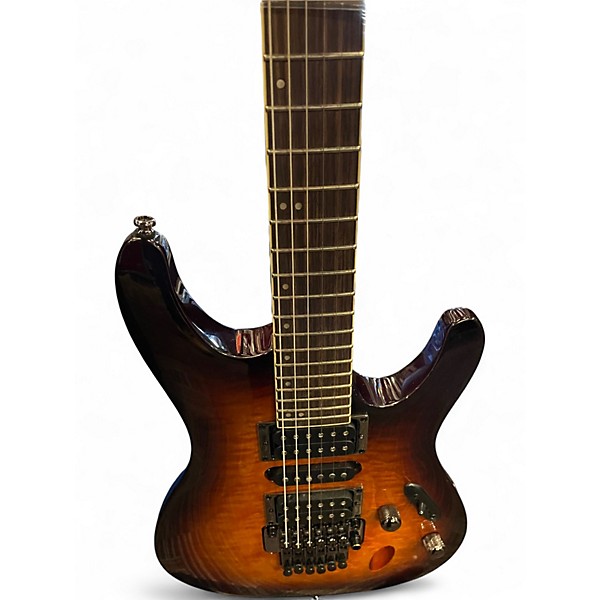 Used Ibanez S670QM DRAGON EYE BURST Solid Body Electric Guitar