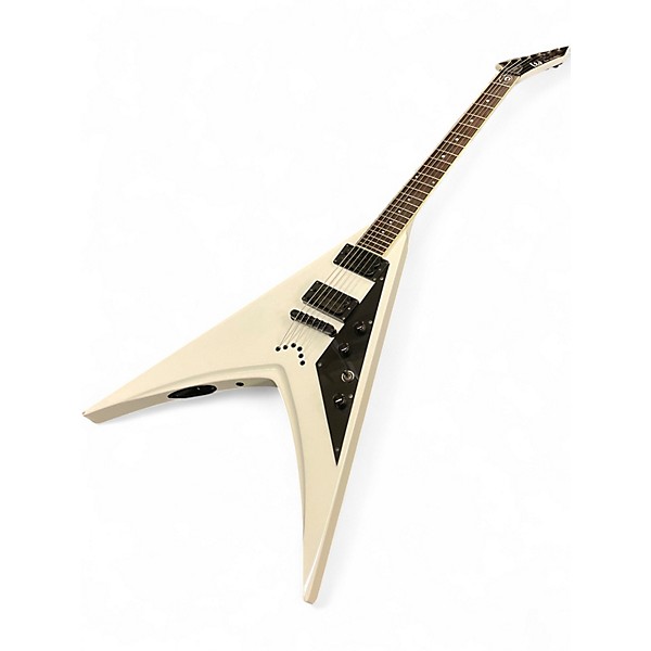 Used ESP LTD DV8R Dave Mustaine Signature White Solid Body Electric Guitar