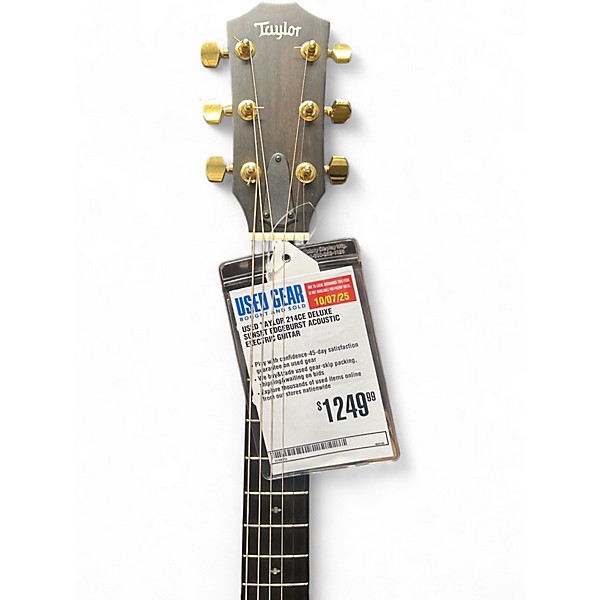 Used Taylor 214CE Deluxe SUNSET EDGEBURST Acoustic Electric Guitar
