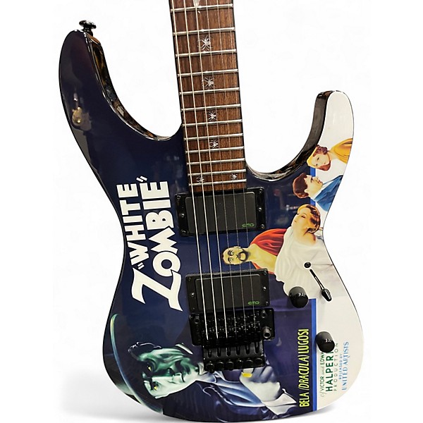 Used ESP        Used ESP LTD Kirk Hammett Signature White Zombie Custom Graphic Solid Body Electric Guitar