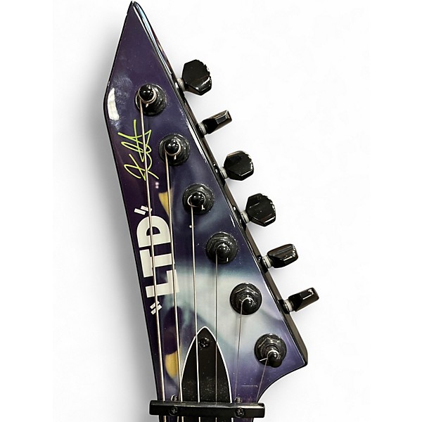 Used ESP        Used ESP LTD Kirk Hammett Signature White Zombie Custom Graphic Solid Body Electric Guitar