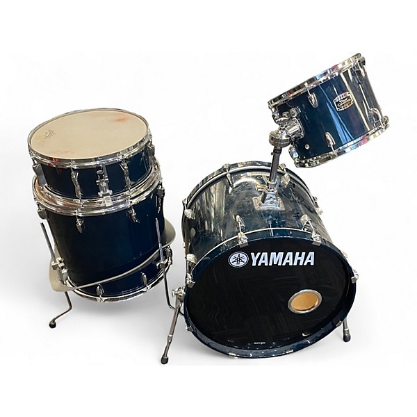 Used Yamaha 4 Piece Tour Custom Blue Drum Kit