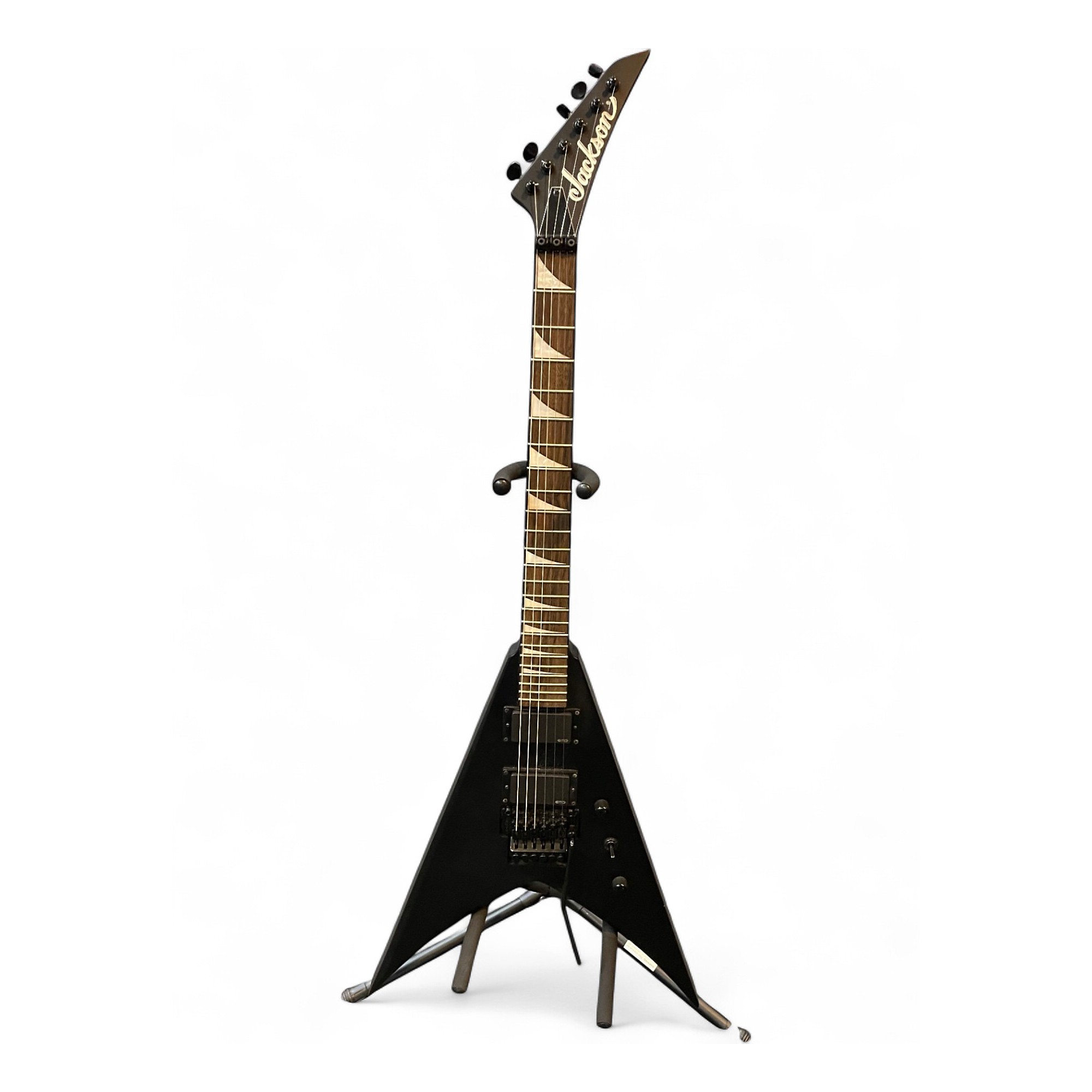 Used Jackson x series king V Black Solid Body Electric