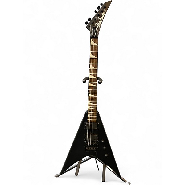 Used Jackson x series king V Black Solid Body Electric