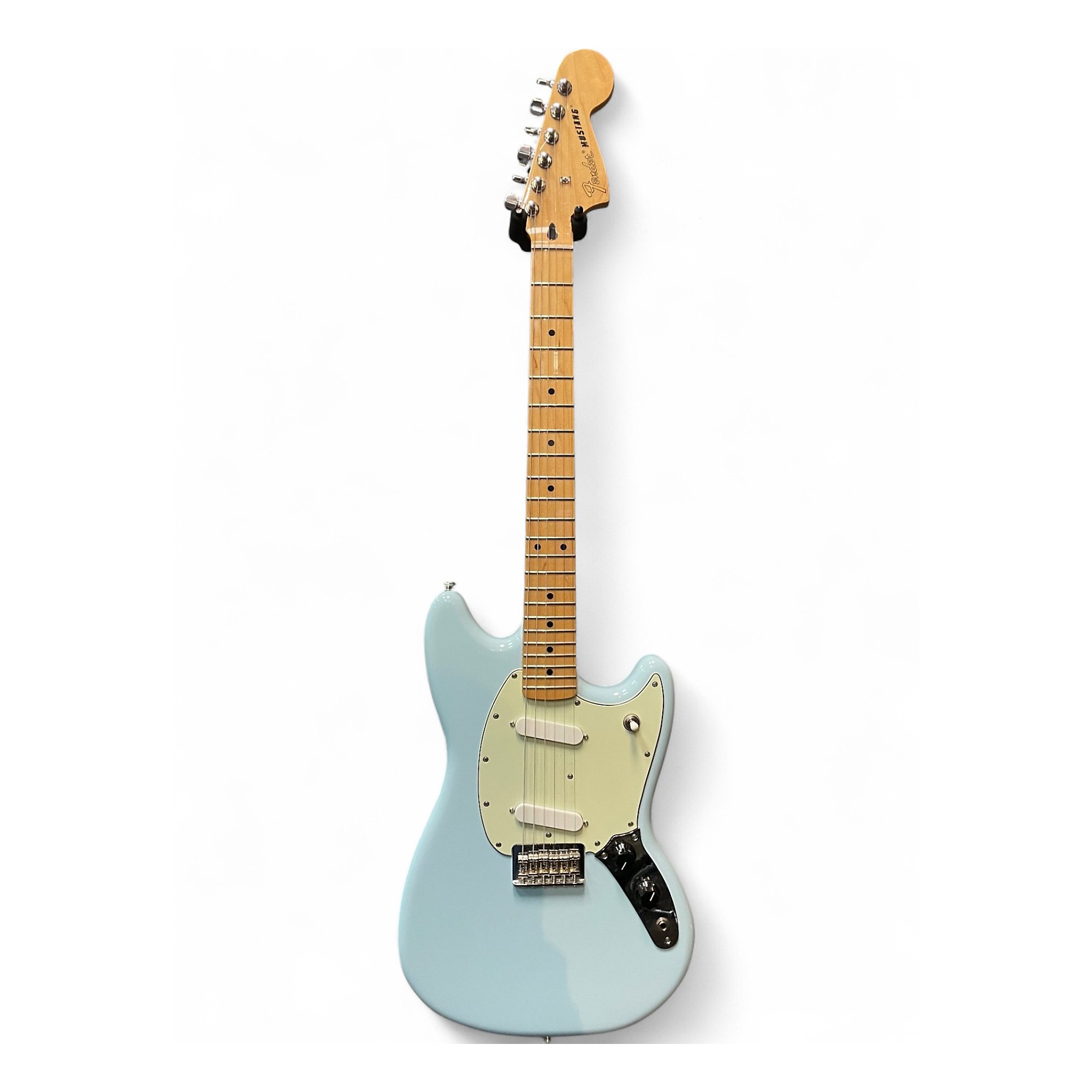 Used 2021 Fender Mustang Daphne Blue Solid Body Electric