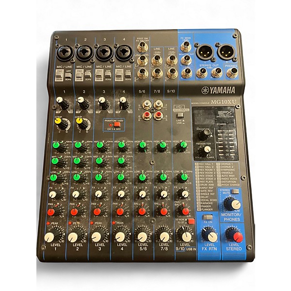 Used Yamaha MG10XU 10 Channel Mixer with Effects Unpowered Mixer
