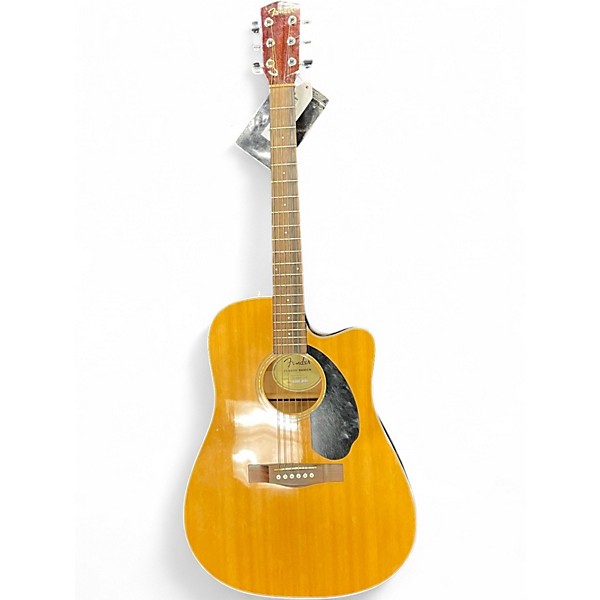 Used Fender CD60SCE Natural Acoustic Electric Guitar Natural
