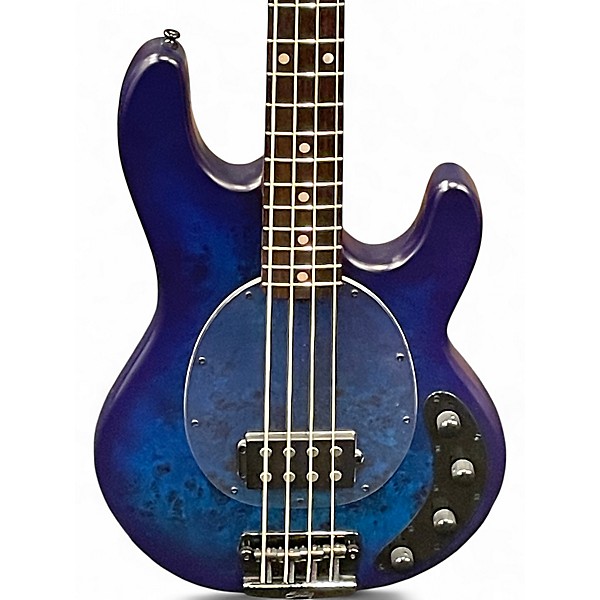 Used Sterling by Music Man Sting Ray Neptune Blue Electric Bass Guitar