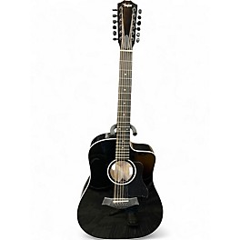 Used Taylor 250ce Deluxe Black 12 String Acoustic Electric Guitar