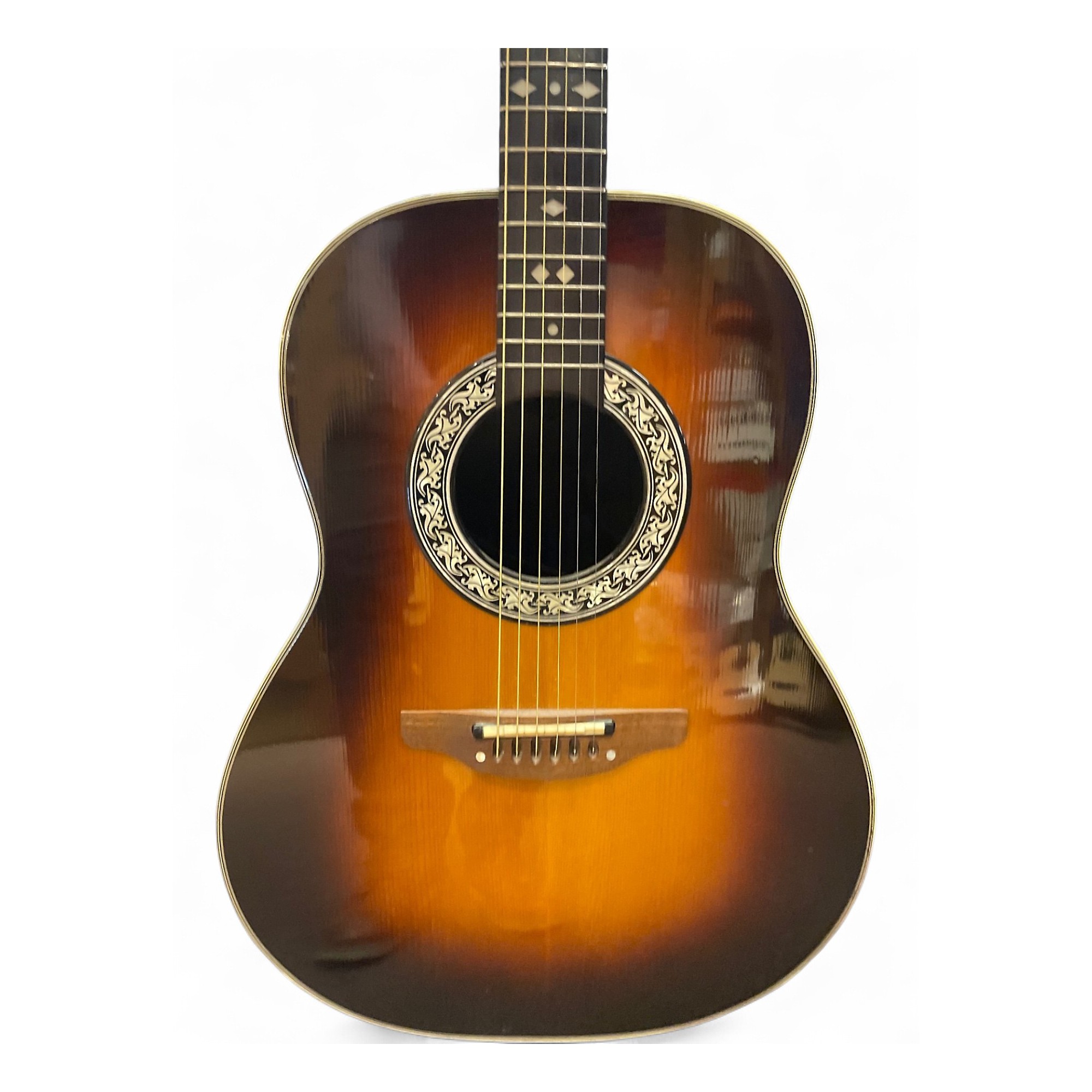 Used 1980s Ovation 1612 Custom Balladeer 3 Color Sunburst Acoustic