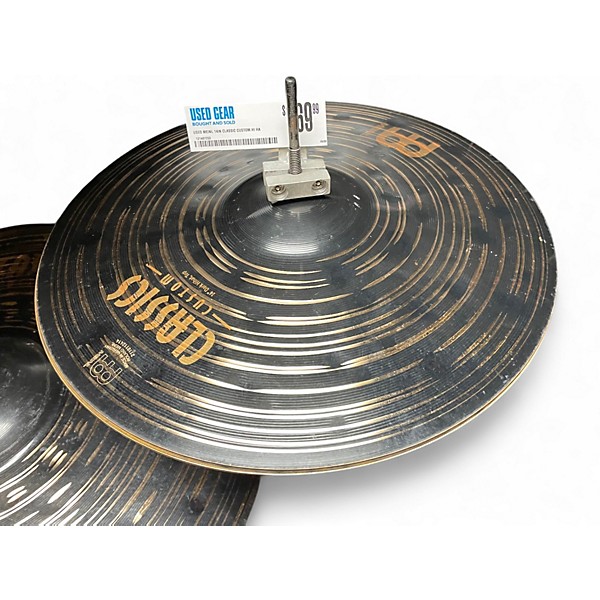 Used MEINL 14in Classic Custom Hi Hat Pair Cymbal