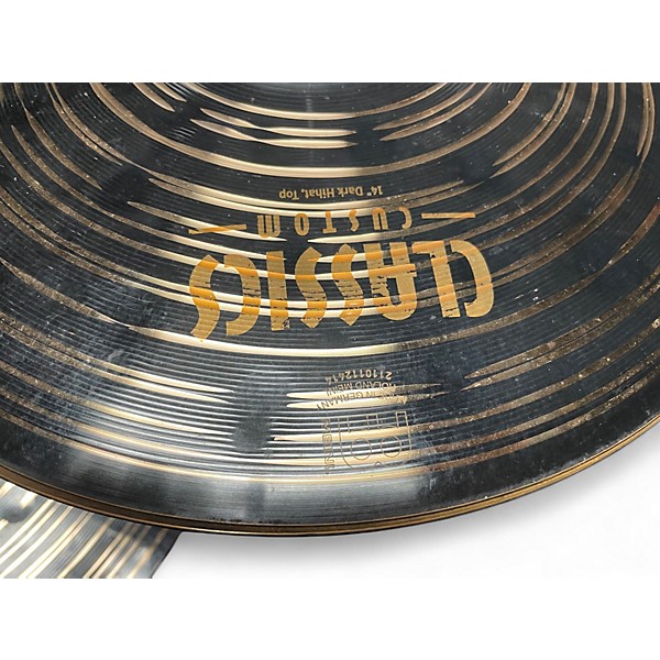 Used MEINL 14in Classic Custom Hi Hat Pair Cymbal