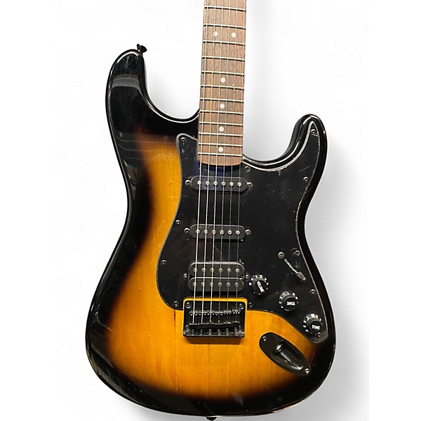 Used Squier Bullet Stratocaster HSS 2 Tone Sunburst Solid Body Electric Guitar