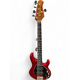 Used 2020 Ernie Ball Music Man Stingray HH 5 String Candy Apple Red Electric Bass Guitar