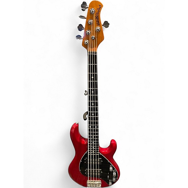 Used 2020 Ernie Ball Music Man Stingray HH 5 String Candy Apple Red Electric Bass Guitar