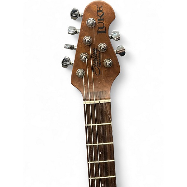 Used Sterling by Music Man Luke Flame maple hazel burst Solid Body Electric Guitar