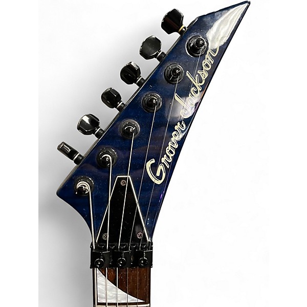 Used 1990s Jackson SOLOIST HH MIJ Trans Blue Solid Body Electric Guitar