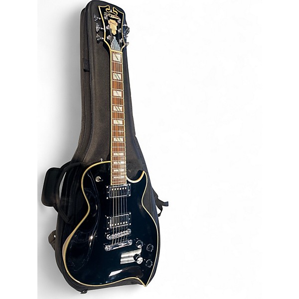 Used D'Angelico Premier Teardrop Black Solid Body Electric Guitar