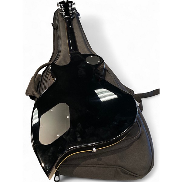 Used D'Angelico Premier Teardrop Black Solid Body Electric Guitar