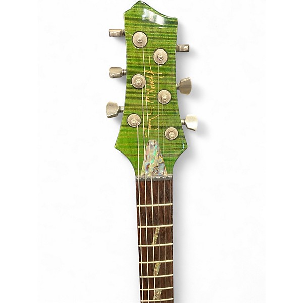Vintage 1990s Terry Mcinturff Glory Quilted Green Solid Body Electric Guitar