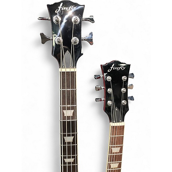 Used 2022 Firefly Double Neck Red Solid Body Electric Guitar