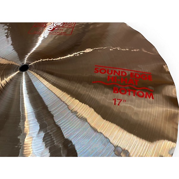 Used Paiste 17in 2002 SOUND EDGE HI-HAT PAIR Cymbal