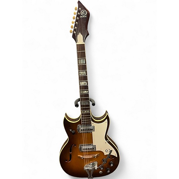 Vintage 1960s Kay k-585 sunburst Hollow Body Electric Guitar