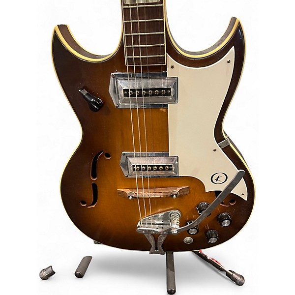 Vintage 1960s Kay k-585 sunburst Hollow Body Electric Guitar