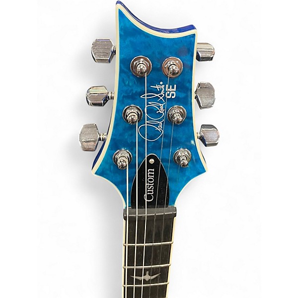 Used PRS SE Custom 24 08 4003 Quilt Package Lake Placid Blue Solid Body Electric Guitar
