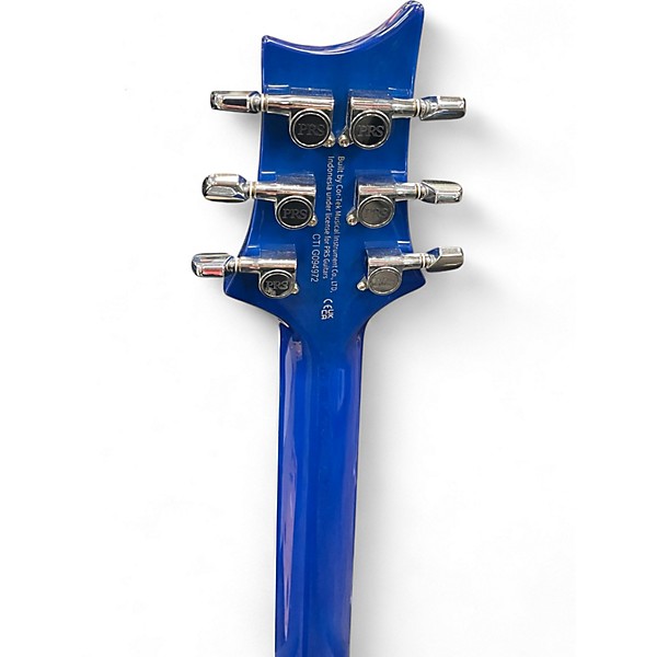 Used PRS SE Custom 24 08 4003 Quilt Package Lake Placid Blue Solid Body Electric Guitar