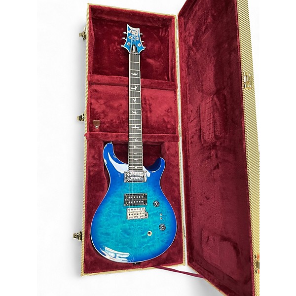 Used PRS SE Custom 24 08 4003 Quilt Package Lake Placid Blue Solid Body Electric Guitar
