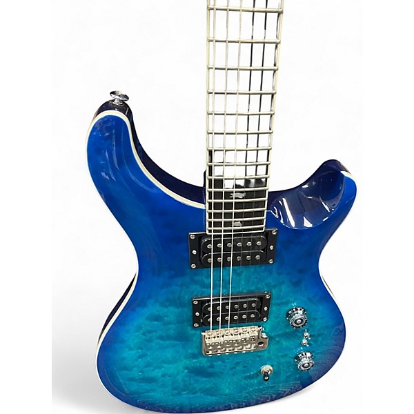 Used PRS SE Custom 24 08 4003 Quilt Package Lake Placid Blue Solid Body Electric Guitar