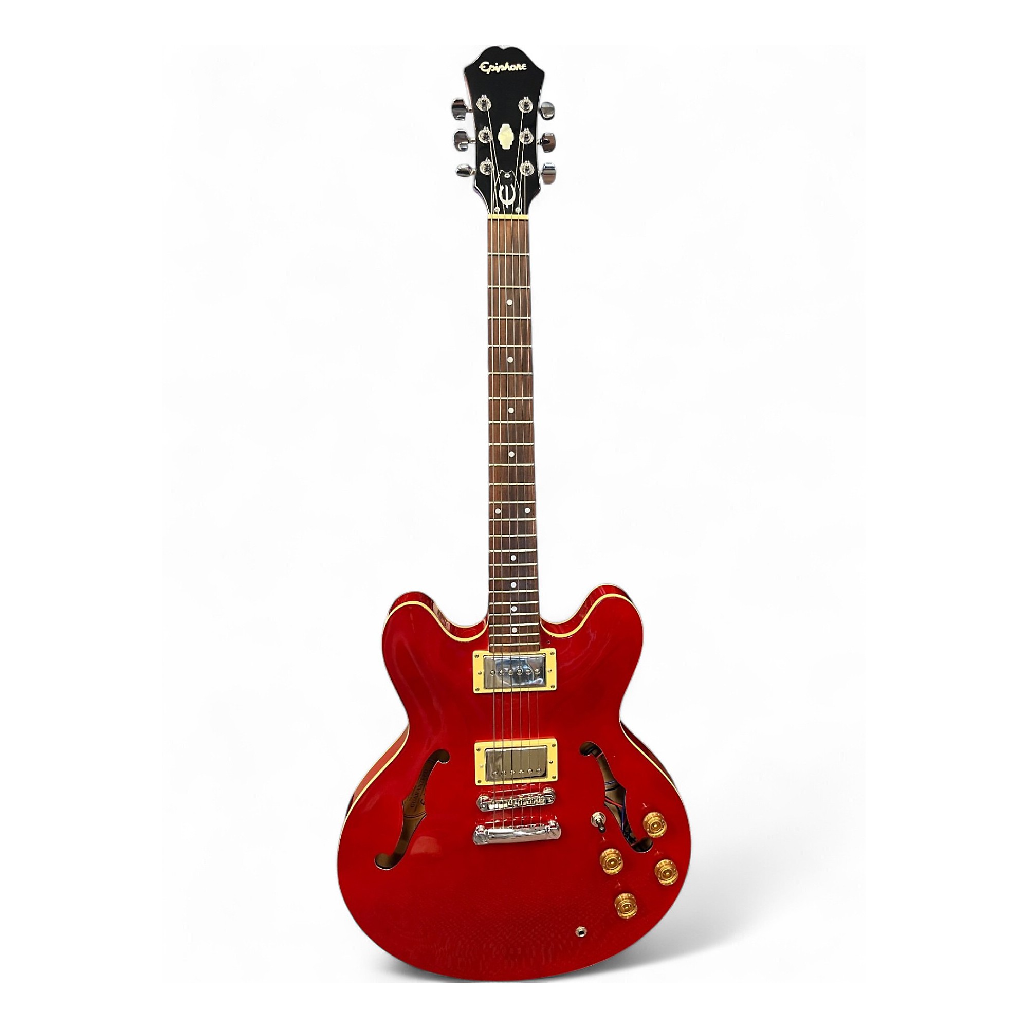 Used 2001 Epiphone Dot Cherry Hollow Body Electric Guitar Cherry