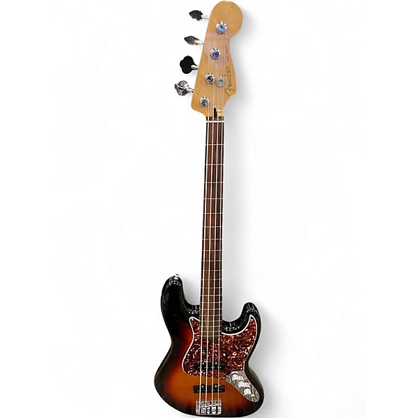 Used Fender Player Jazz Bass Fretless Vintage Sunburst Electric Bass Guitar