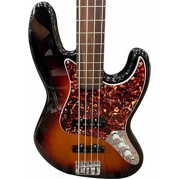 Used Fender Player Jazz Bass Fretless Vintage Sunburst Electric Bass Guitar