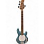 Used Sterling by Music Man Ray34 blue sparkle Electric Bass Guitar thumbnail