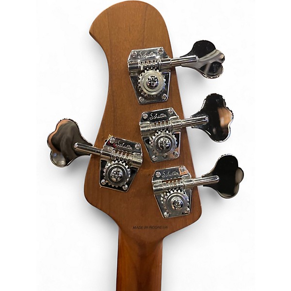 Used Sterling by Music Man Ray34 blue sparkle Electric Bass Guitar