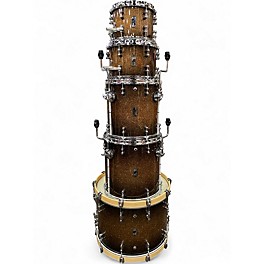 Used Mapex 5 Piece Black Panther Labs Cherry Bomb Golden Sparkle Burst Drum Kit