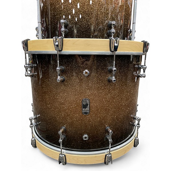 Used Mapex 5 Piece Black Panther Labs Cherry Bomb Golden Sparkle Burst Drum Kit