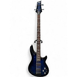 Used Schecter Guitar Research OMEN ELITE Blue Electric Bass Guitar