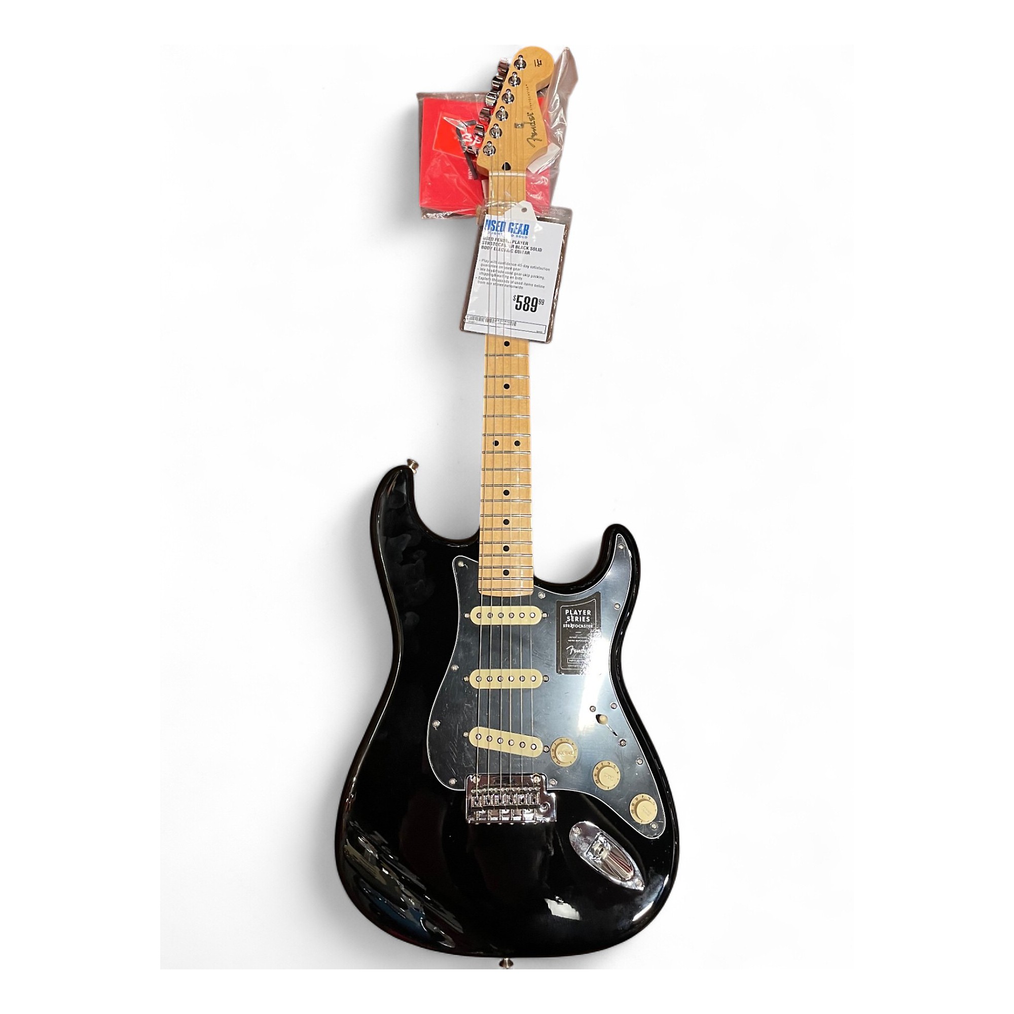 Used Fender Player Stratocaster BLACK Solid Body Electric
