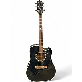 Used Takamine EF341C Black Acoustic Electric Guitar