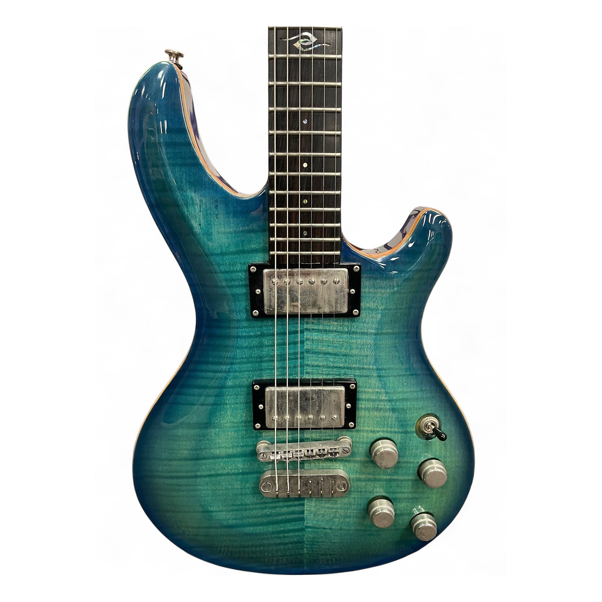 Used Dean Hardtail Trans Blue Burst Solid Body Electric Guitar