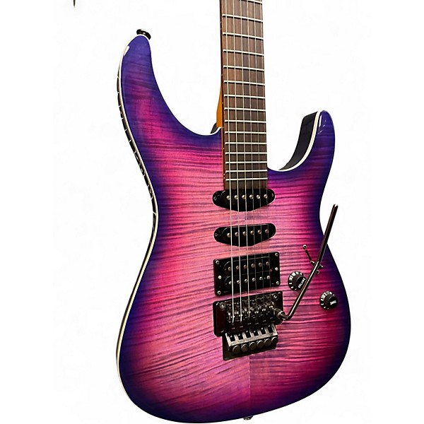 Used Greg Bennett Design by Samick SRK-3000 Magenta Edgeburst Solid Body Electric Guitar