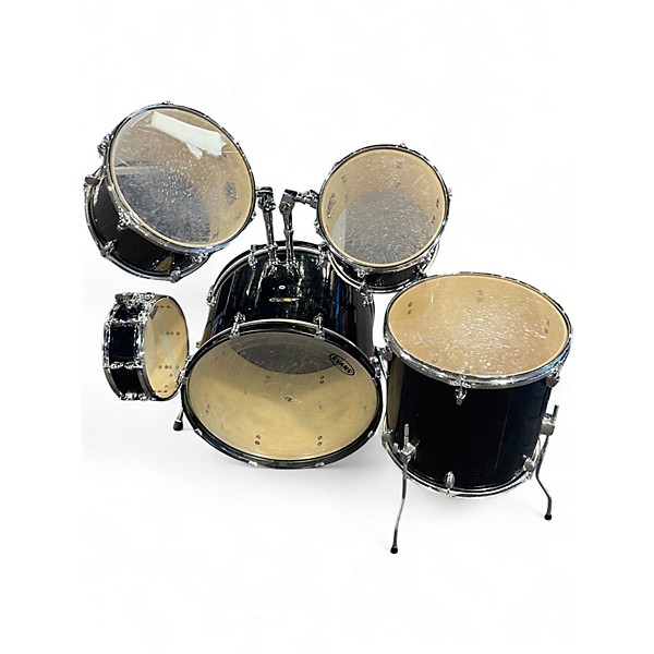 Used Sp 5 Piece 5 Piece Set bLACK Drum Kit