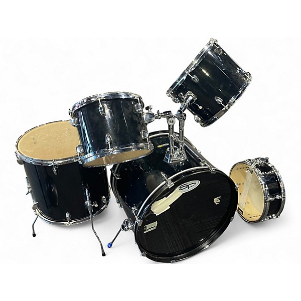 Used Sp 5 Piece 5 Piece Set bLACK Drum Kit